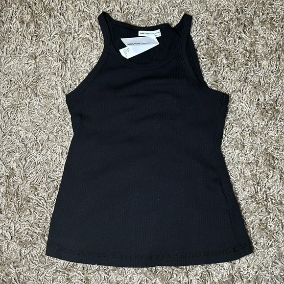 Women Black James Perse Ribbed Cami Tank Top Size 0 - Picture 2 of 7